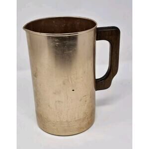 Vintage West Bend Copper Pitcher With Wood Handle Drink MCM